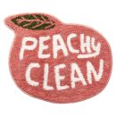 Peachy Clean Non-Slip Peach Bath Mat | Absorbent Cotton Microfiber Rug