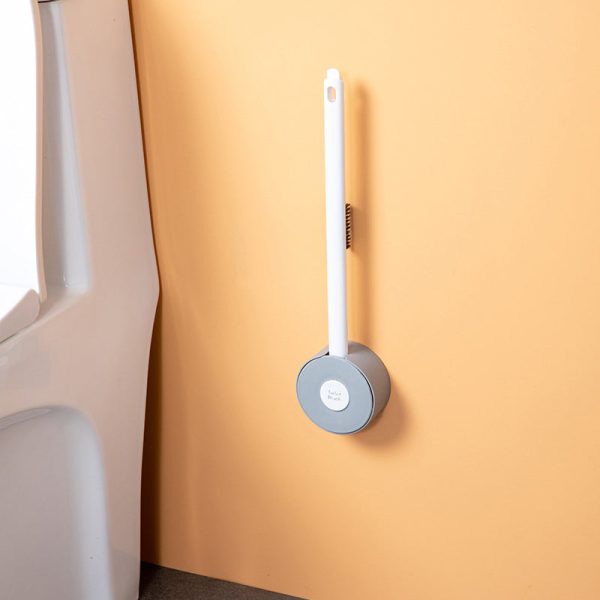 Lollipop Silicone Toilet Brush – Flexible TPR Brush Head, Wall-Mounted, Space-Saving Bathroom Cleaner - Image 7