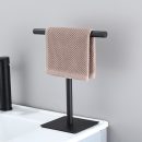 Cloe Black Standing Bathroom Hand Towel Rack