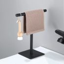 Cloe Black Standing Bathroom Hand Towel Rack