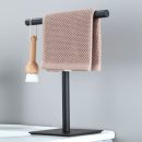 Cloe Black Standing Bathroom Hand Towel Rack