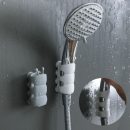 Adjustable Silicone Shower Holder Bracket - No-Drill, Set of 3