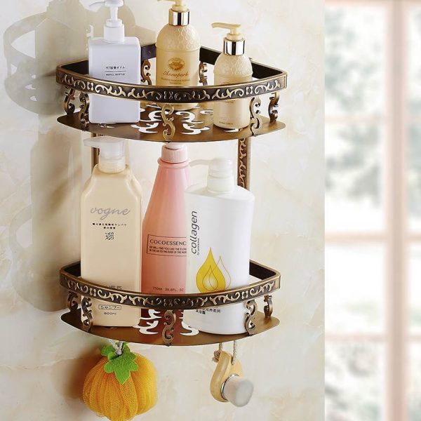 Antique Bronze Bathroom Hardware Set – Towel Rack, Toilet Paper Holder, Brush Holder | Space-Saving Aluminum Bath Accessories - Image 8
