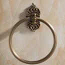 Vintage Brass Bathroom Towel Holder - Elegant Solid Aluminum Towel Ring for Stylish Bathroom Decor