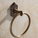 Vintage Brass Bathroom Towel Holder - Elegant Solid Aluminum Towel Ring for Stylish Bathroom Decor