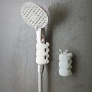 Adjustable Silicone Shower Holder Bracket - No-Drill, Set of 3