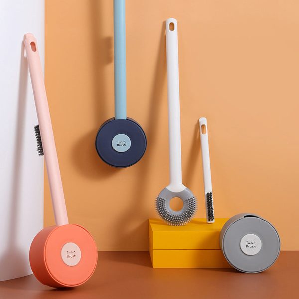 Lollipop Silicone Toilet Brush – Flexible TPR Brush Head, Wall-Mounted, Space-Saving Bathroom Cleaner - Image 6