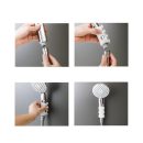 Adjustable Silicone Shower Holder Bracket - No-Drill, Set of 3