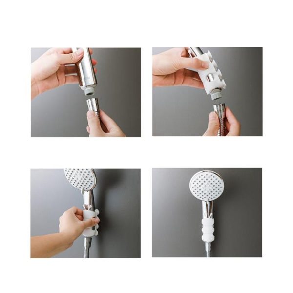 Adjustable Silicone Shower Holder Bracket - No-Drill, Set of 3 - Image 7