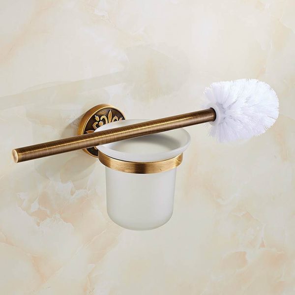 Antique Bronze Bathroom Hardware Set – Towel Rack, Toilet Paper Holder, Brush Holder | Space-Saving Aluminum Bath Accessories - Image 11
