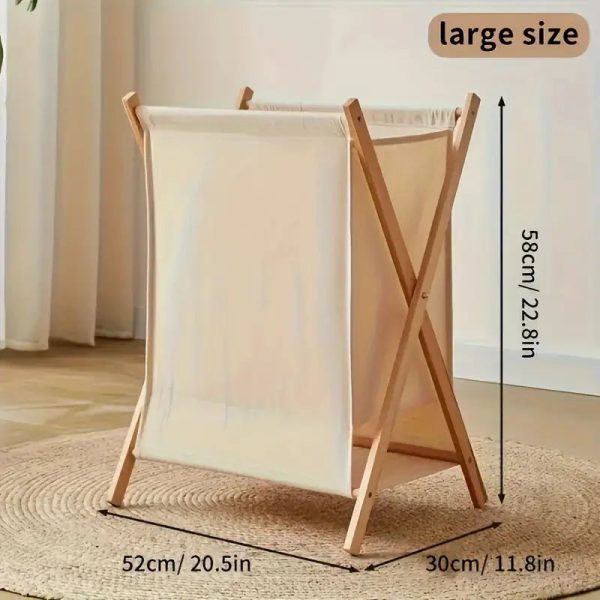 Laundry Basket - Solid Wood - Image 3