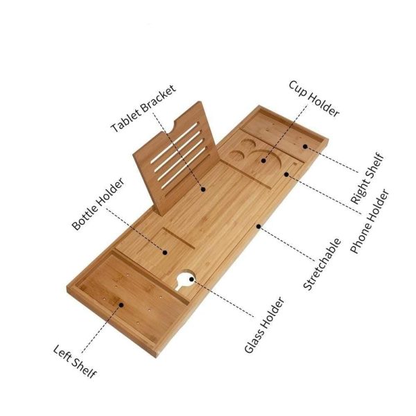 Bamboo Bathtub Tray - Image 7