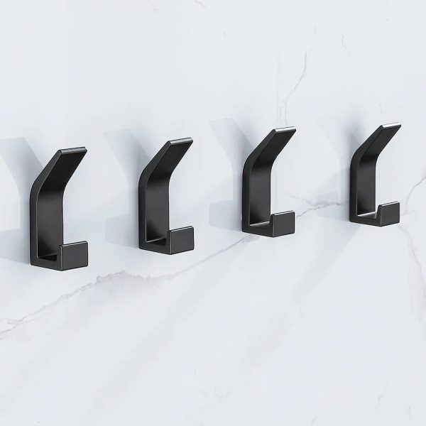 Modern Aluminum Wall Hook with Adhesive – Durable and Stylish for Bathroom & Living Room (3 x 1.2 inches) - Image 4