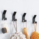 Modern Aluminum Wall Hook with Adhesive – Durable and Stylish for Bathroom & Living Room (3 x 1.2 inches)