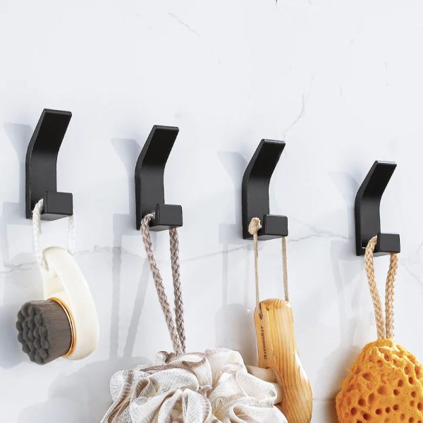 Modern Aluminum Wall Hook with Adhesive – Durable and Stylish for Bathroom & Living Room (3 x 1.2 inches) - Image 5