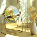 Golden Makeup Mirror – Premium Stainless Steel Vanity Mirror with Optical Clarity for Flawless Makeup