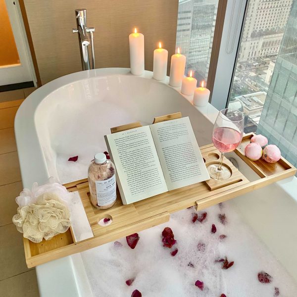 Bamboo Bathtub Tray - Image 5