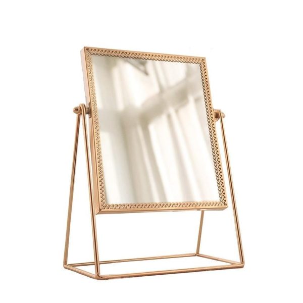 Golden Makeup Mirror – Premium Stainless Steel Vanity Mirror with Optical Clarity for Flawless Makeup - Image 7