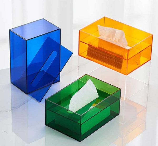 Minimalist Colorful Acrylic Tissue Box – Stylish and Functional Tissue Holder - Image 3