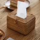 Emly Rattan Tissue Box – Artisanal Design for Natural Home Decor