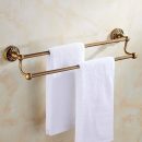Antique Bronze Bathroom Hardware Set – Towel Rack, Toilet Paper Holder, Brush Holder | Space-Saving Aluminum Bath Accessories