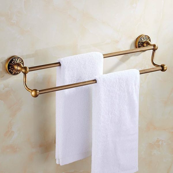 Antique Bronze Bathroom Hardware Set – Towel Rack, Toilet Paper Holder, Brush Holder | Space-Saving Aluminum Bath Accessories - Image 4