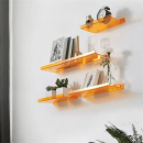 Invisible Acrylic Wall Mounted Floating Shelves - Modern Display for Books, Plants, and Home Decor