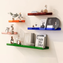 Invisible Acrylic Wall Mounted Floating Shelves - Modern Display for Books, Plants, and Home Decor