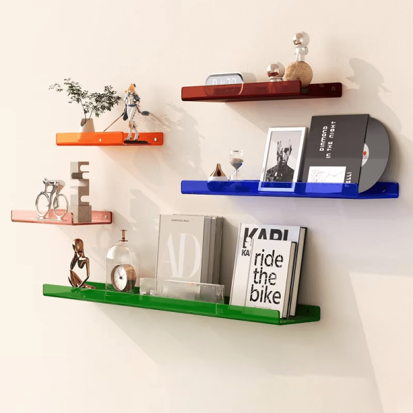 Invisible Acrylic Wall Mounted Floating Shelves - Modern Display for Books, Plants, and Home Decor - Image 16