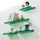 Invisible Acrylic Wall Mounted Floating Shelves - Modern Display for Books, Plants, and Home Decor