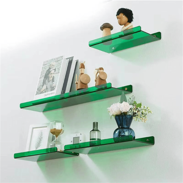 Invisible Acrylic Wall Mounted Floating Shelves - Modern Display for Books, Plants, and Home Decor - Image 4