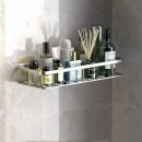 No-Drill Bathroom Shelves – Convenient Aluminum Storage for Organized Spaces