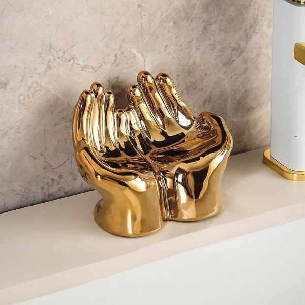 Ceramic Cartoon Palm Soap Holder - Nordic Design, Decorative with Drain Feature