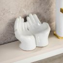 Ceramic Cartoon Palm Soap Holder - Nordic Design, Decorative with Drain Feature