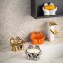 Ceramic Cartoon Palm Soap Holder - Nordic Design, Decorative with Drain Feature