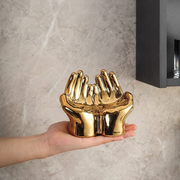 Ceramic Cartoon Palm Soap Holder - Nordic Design, Decorative with Drain Feature - Image 4