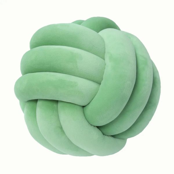 Decorative Knotted Suede Effect Ball Pillow – Soft Knot Cushion for Home Decor - Image 24