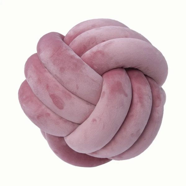 Decorative Knotted Suede Effect Ball Pillow – Soft Knot Cushion for Home Decor - Image 23