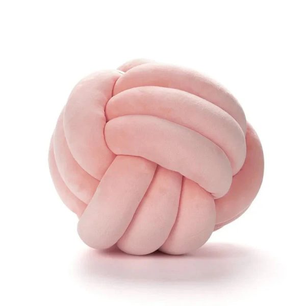 Decorative Knotted Suede Effect Ball Pillow – Soft Knot Cushion for Home Decor - Image 25