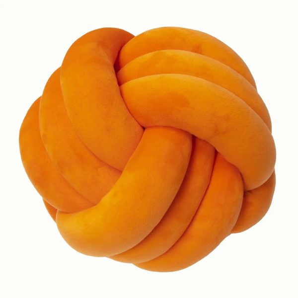 Decorative Knotted Suede Effect Ball Pillow – Soft Knot Cushion for Home Decor - Image 17
