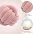 Decorative Knotted Suede Effect Ball Pillow – Soft Knot Cushion for Home Decor