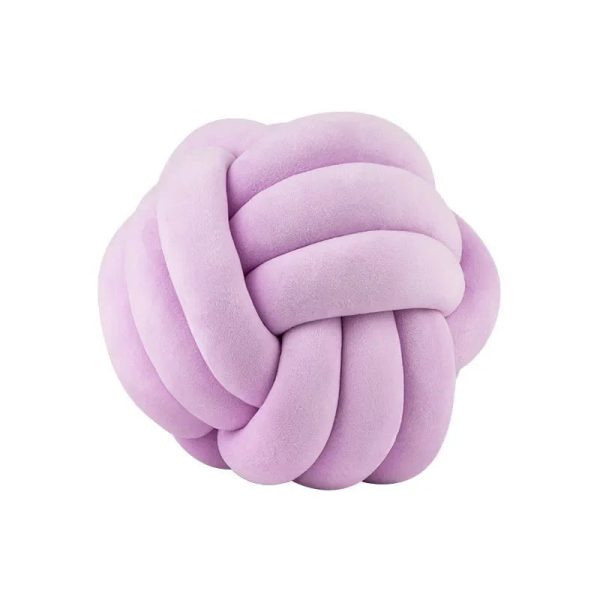 Decorative Knotted Suede Effect Ball Pillow – Soft Knot Cushion for Home Decor - Image 15