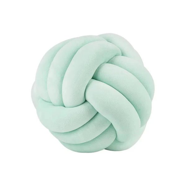 Decorative Knotted Suede Effect Ball Pillow – Soft Knot Cushion for Home Decor - Image 22