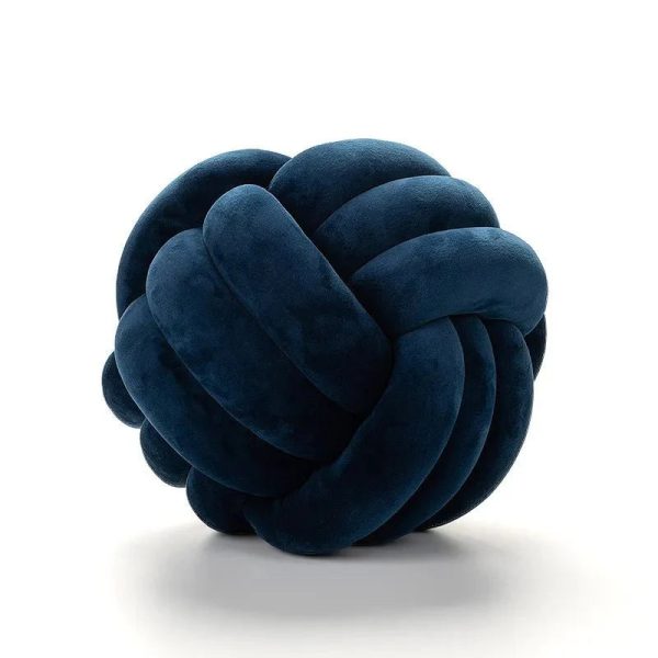 Decorative Knotted Suede Effect Ball Pillow – Soft Knot Cushion for Home Decor - Image 16