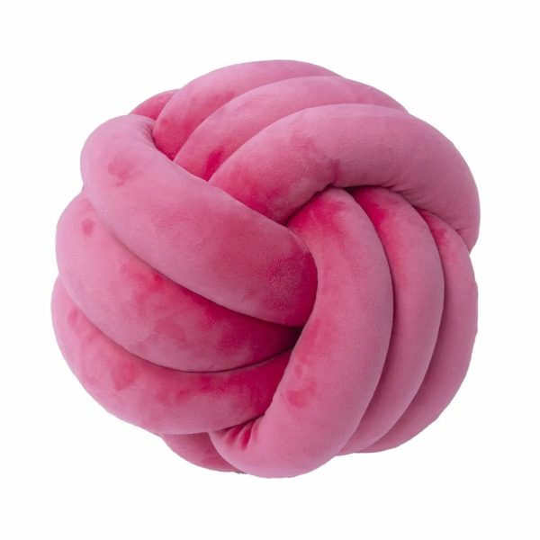 Decorative Knotted Suede Effect Ball Pillow – Soft Knot Cushion for Home Decor - Image 28
