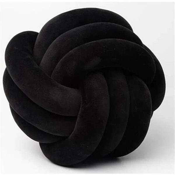 Decorative Knotted Suede Effect Ball Pillow – Soft Knot Cushion for Home Decor - Image 4