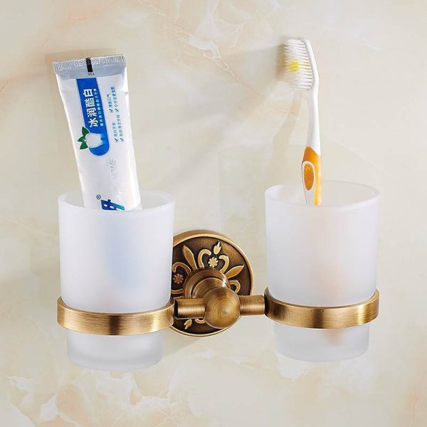 Antique Bronze Bathroom Hardware Set – Towel Rack, Toilet Paper Holder, Brush Holder | Space-Saving Aluminum Bath Accessories - Image 9