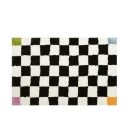 Fluffy Checkerboard Bathmat – Anti-Slip Luxury Rug for Bathroom or Hallway