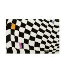 Fluffy Checkerboard Bathmat – Anti-Slip Luxury Rug for Bathroom or Hallway