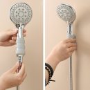 Adjustable Silicone Shower Holder Bracket - No-Drill, Set of 3